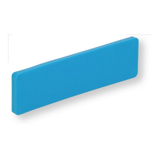 Cale plastique plate bleu larg.28 x long.100 x ép.5mm